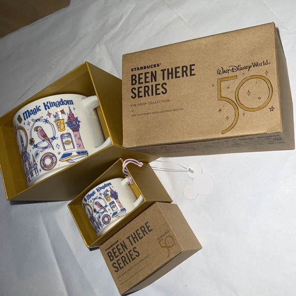 (2) DISNEY Magic Kingdom “BEEN THERE MUGS” Starbucks Disney 50th Anniversary - Picture 5 of 15